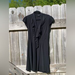 Nanette Lepore Elegant Black Ruffle Dress Size 8